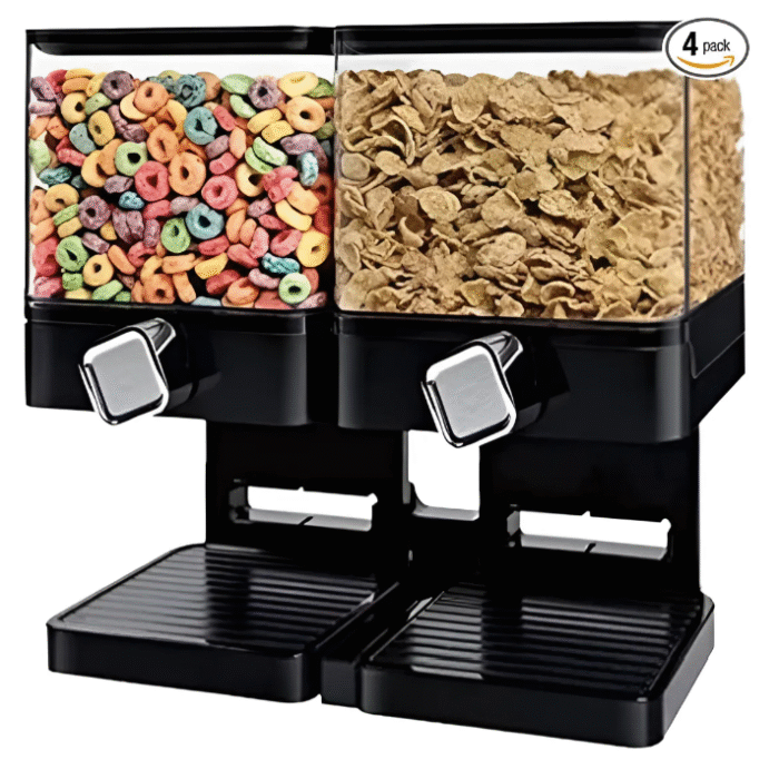 Dispensador de Cereales Contenedor Negro