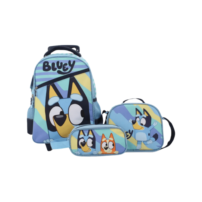 Tripack Bluey mochila+lonchera+estuche