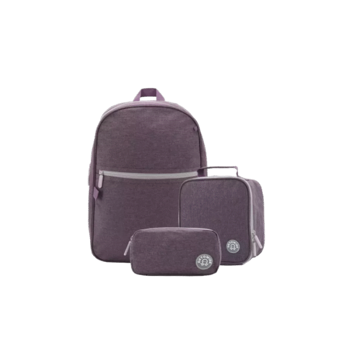 Set Mochila, Loncera y Estuche Oktowise Malva