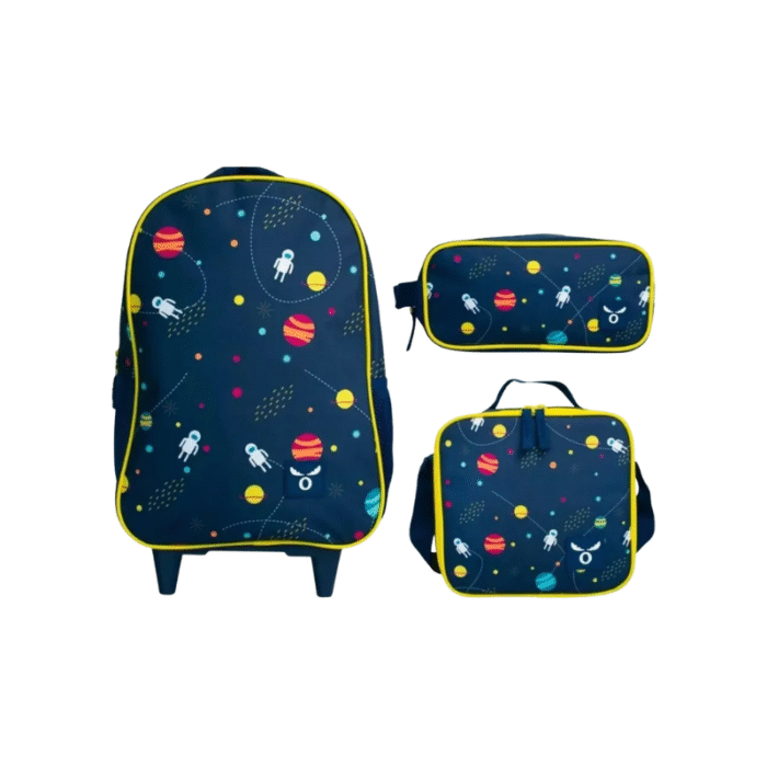 Pack Escolar Kids Space con Maleta, Lonchera y Estuche | Set Escolar Infantil Diseño Espacio