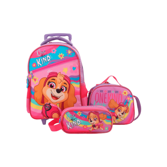 Tripack Skye Paw Patrol Mochila + Lonchera + Estuche