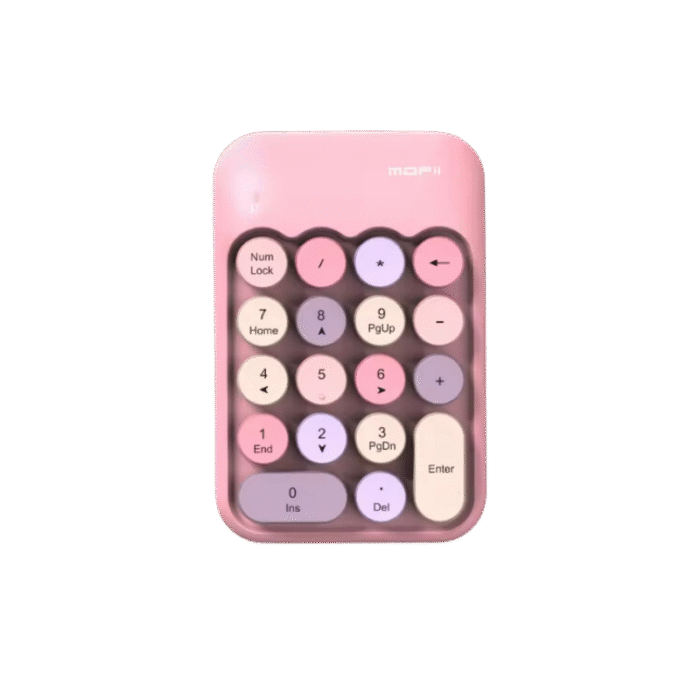 Teclado numérico rosado